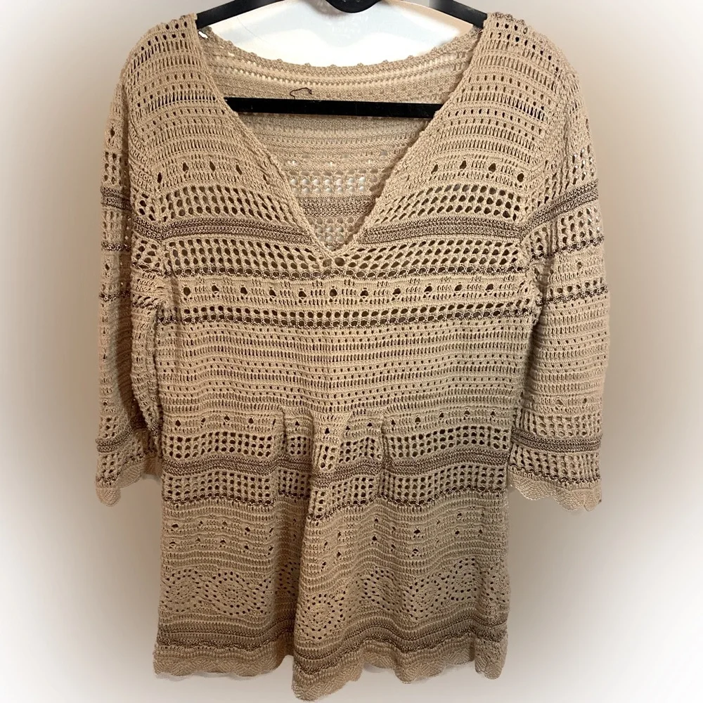 Laurie Felt Bohemian Style Crochet Detailed Tunic - Picture 3 of 4